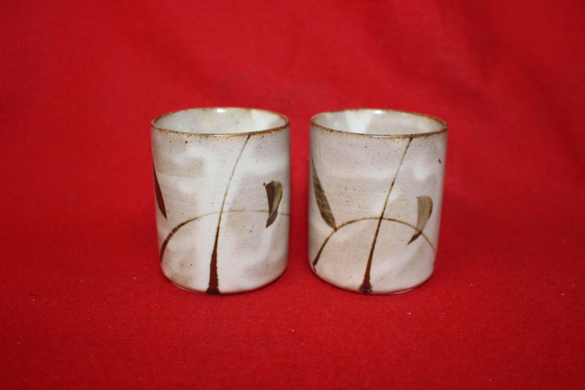 분청자 철화초화문잔 2점