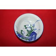 연대가좋은 청화백자괴석화문 완