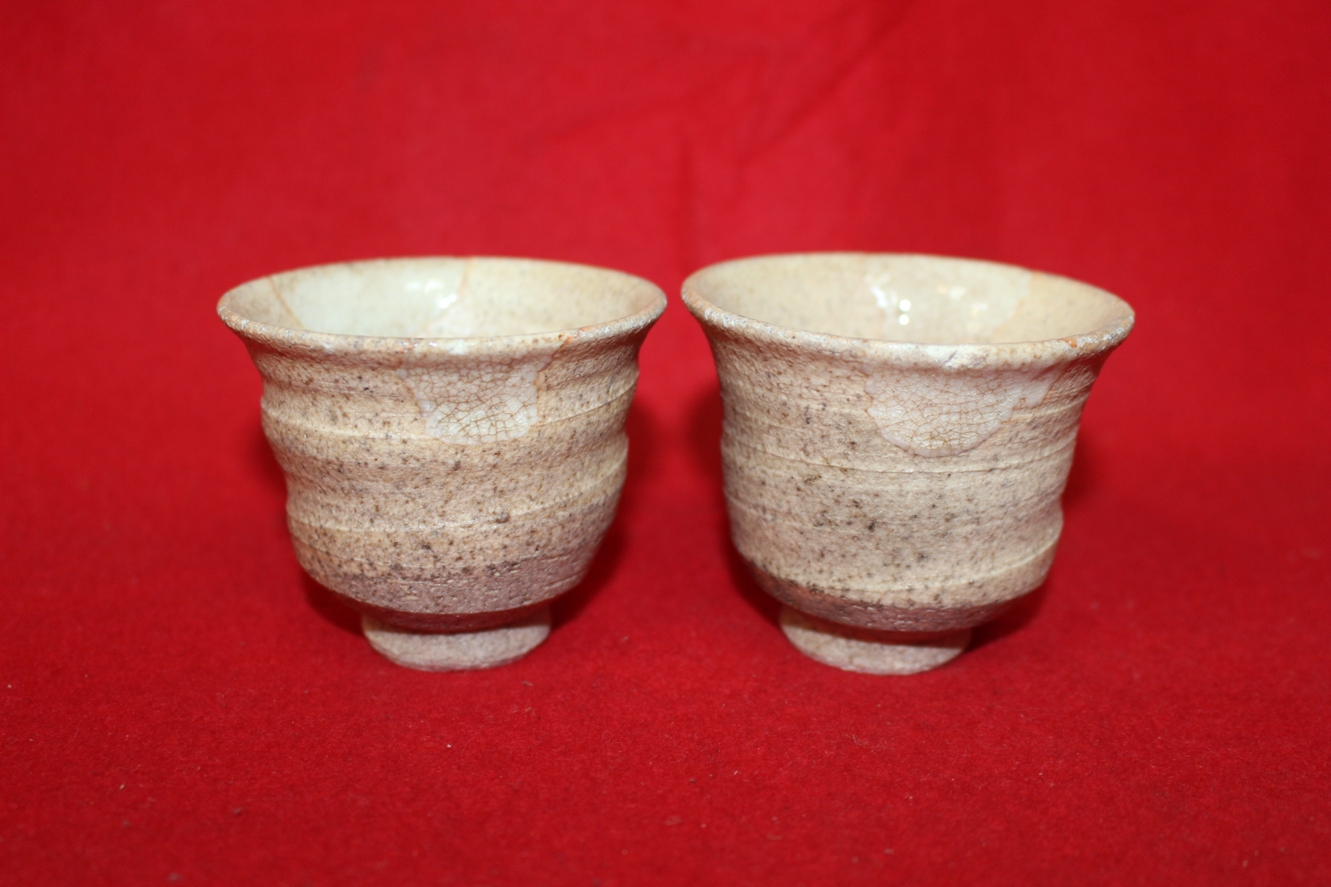 시가라끼 청자잔 2점