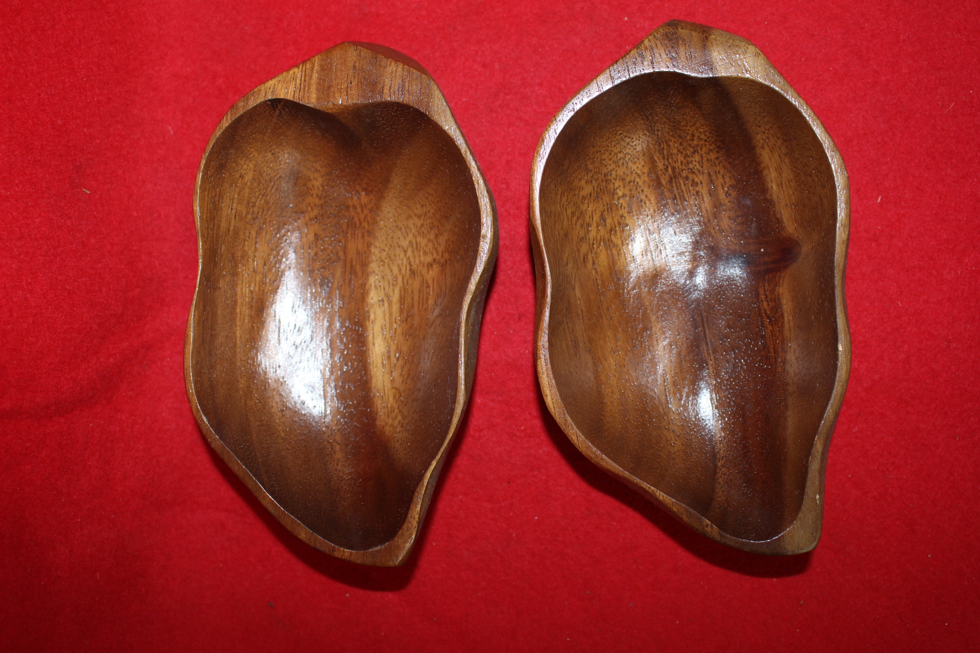 원목나무로된 화형완 2점