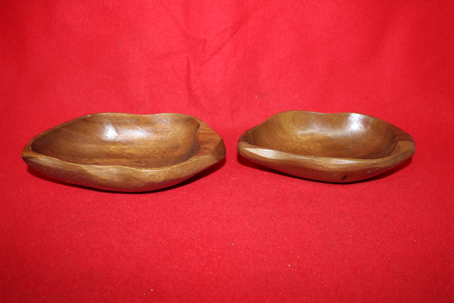 원목나무로된 화형완 2점