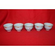 분청자 진사화문 잔 5점