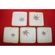 화지 종이로 만든 사각완 5점