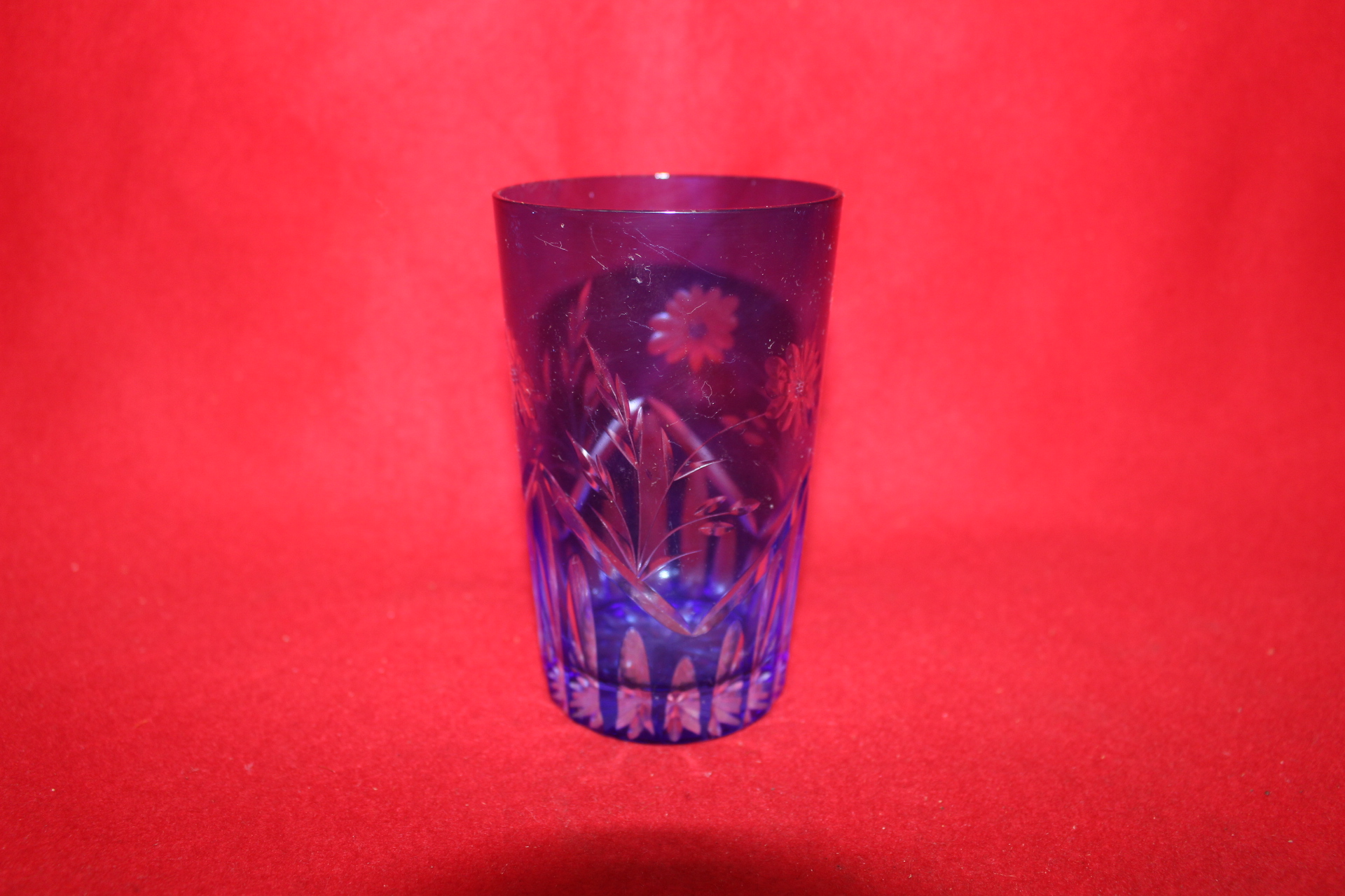 채색 크리스탈 화문잔