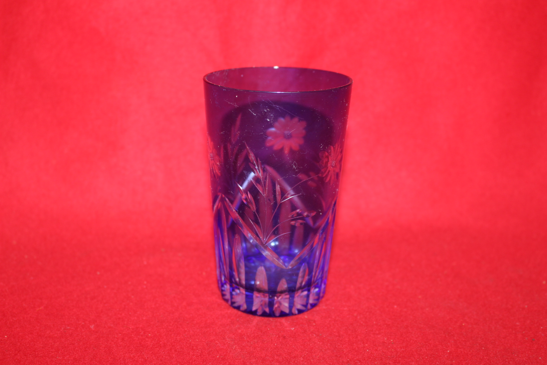 채색 크리스탈 화문잔