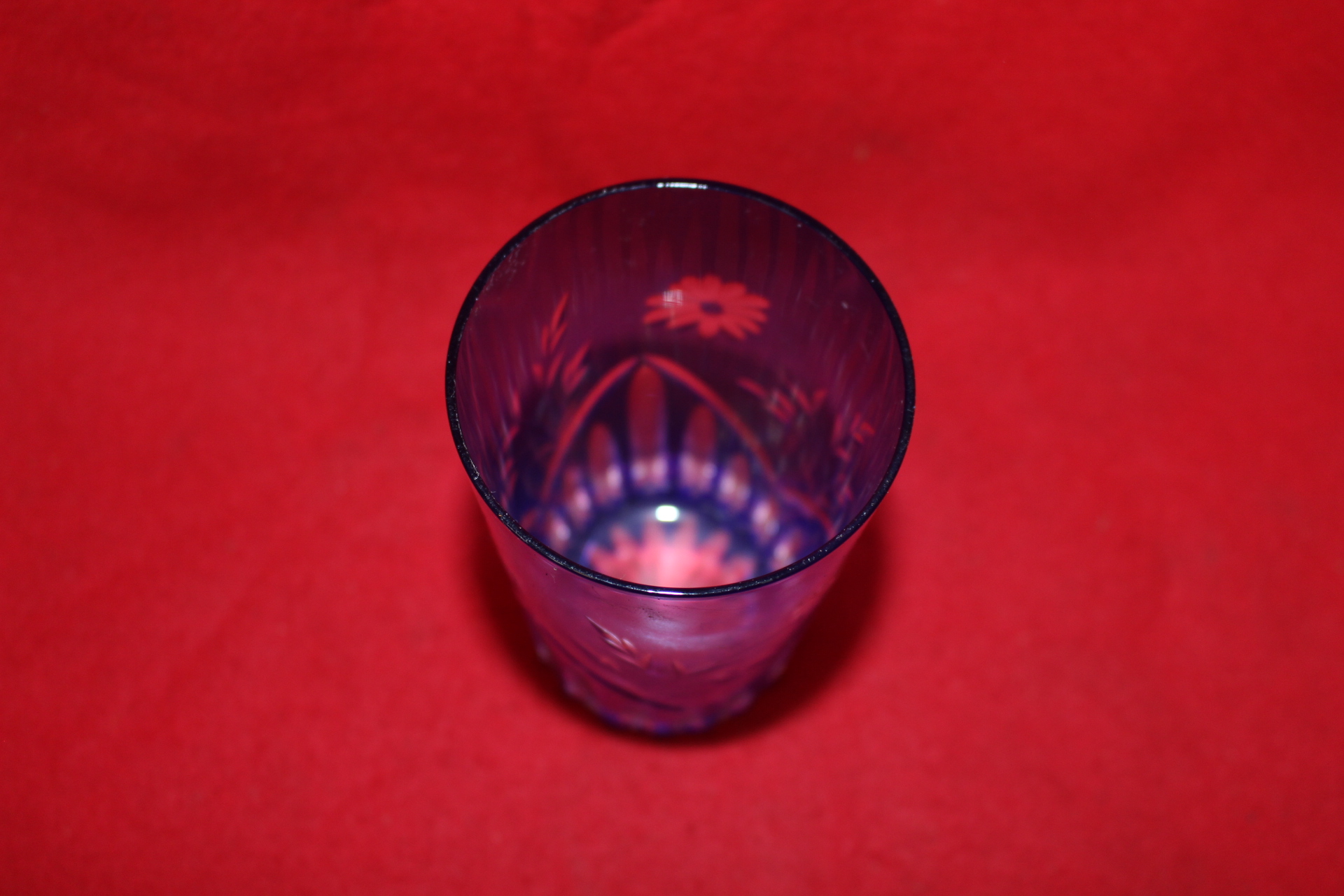 채색 크리스탈 화문잔