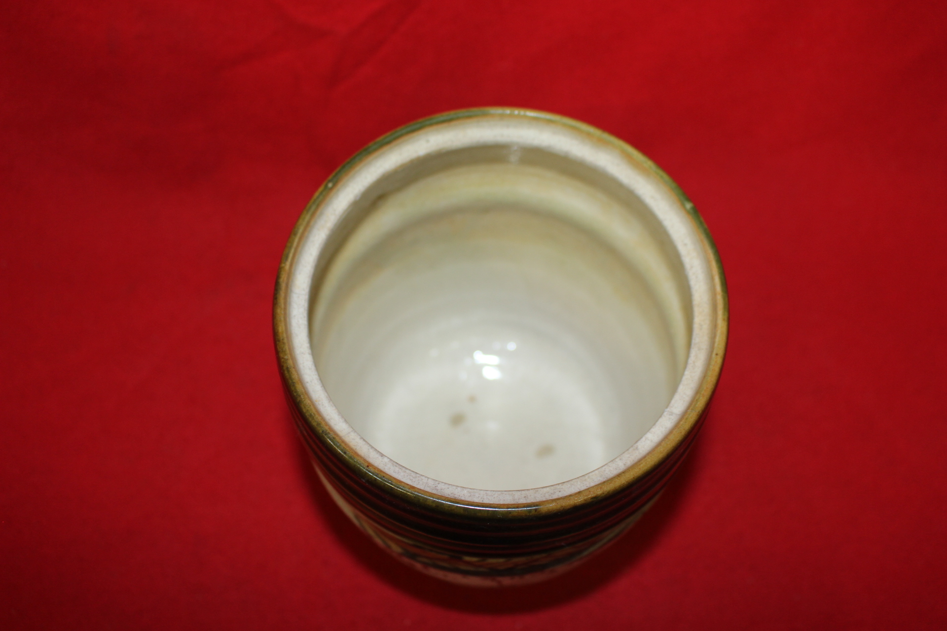 연대가좋은 청자오리배 철화추상문 수통