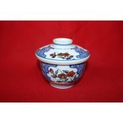 연대가좋은 청화백자금채나팔꽃문 개완