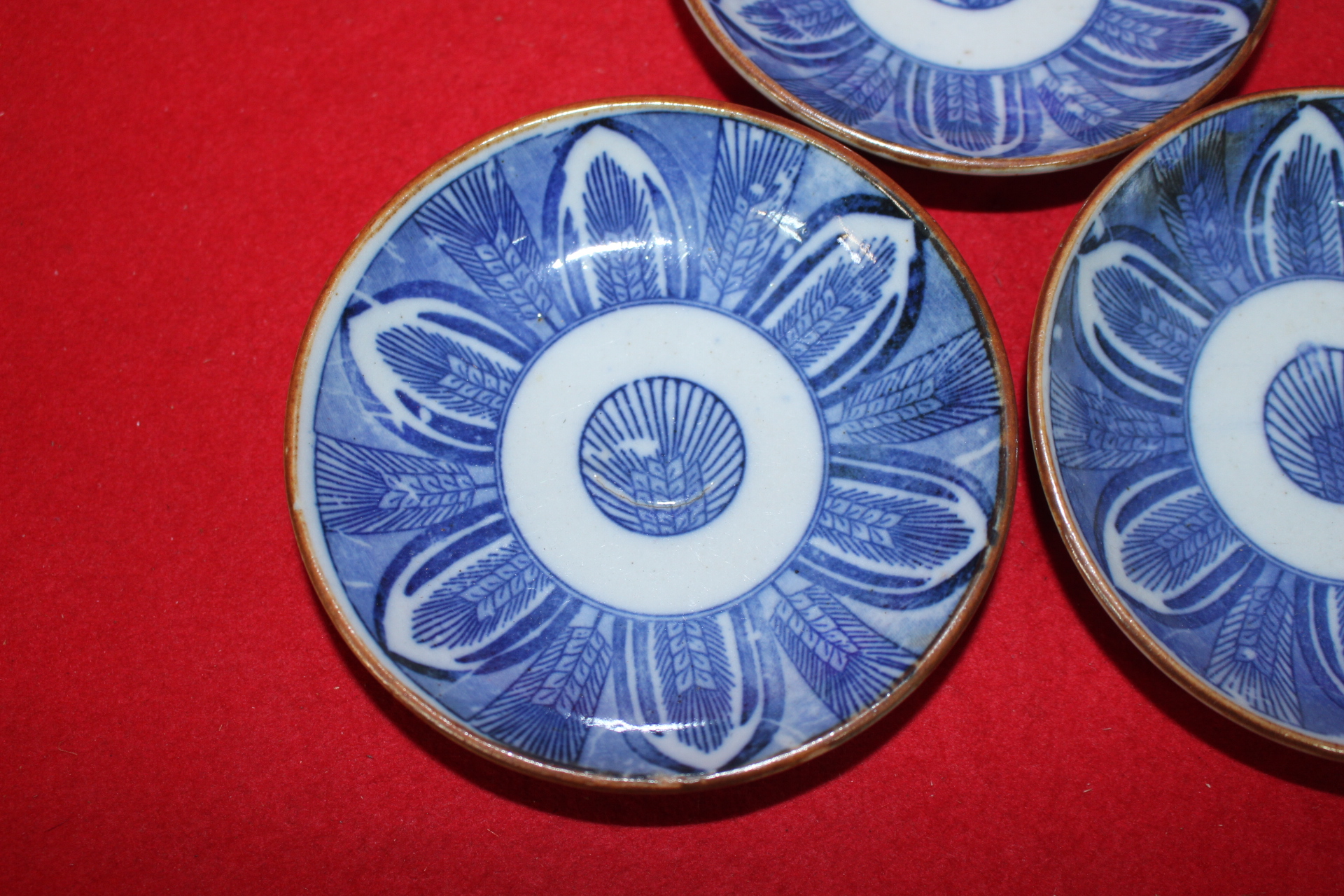 연대가좋은 청화백자 화문완 3점