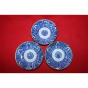 연대가좋은 청화백자 화문완 3점