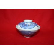 8-연대가좋은 청화백자 닭문 개완