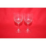 근대사 유리로된 와인잔 2점