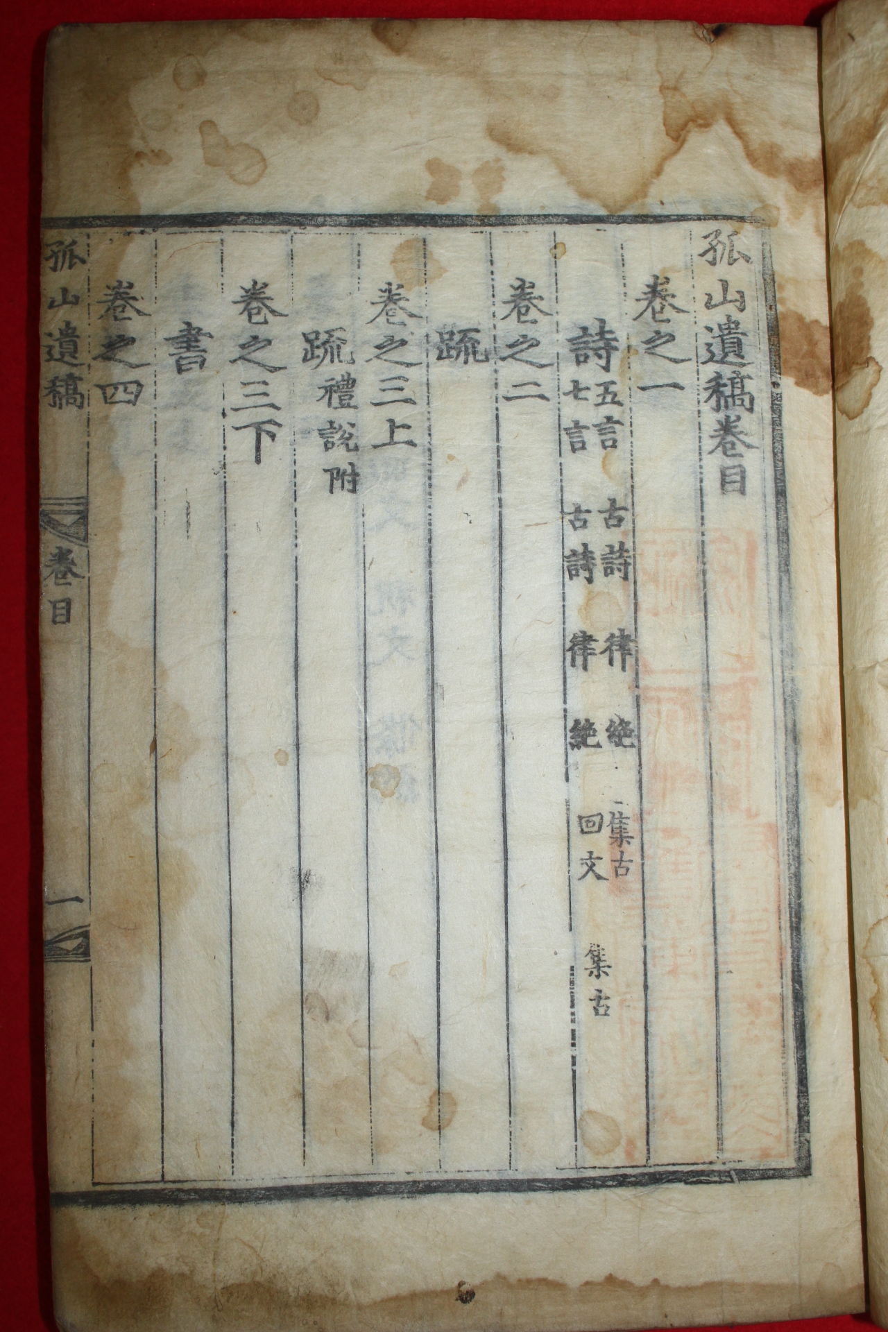 1791년 목판본 윤선도(尹善道) 고산유고(孤山遺稿) 6권6책완질