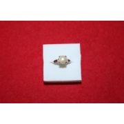 순은에 천연진주가 장식된 반지