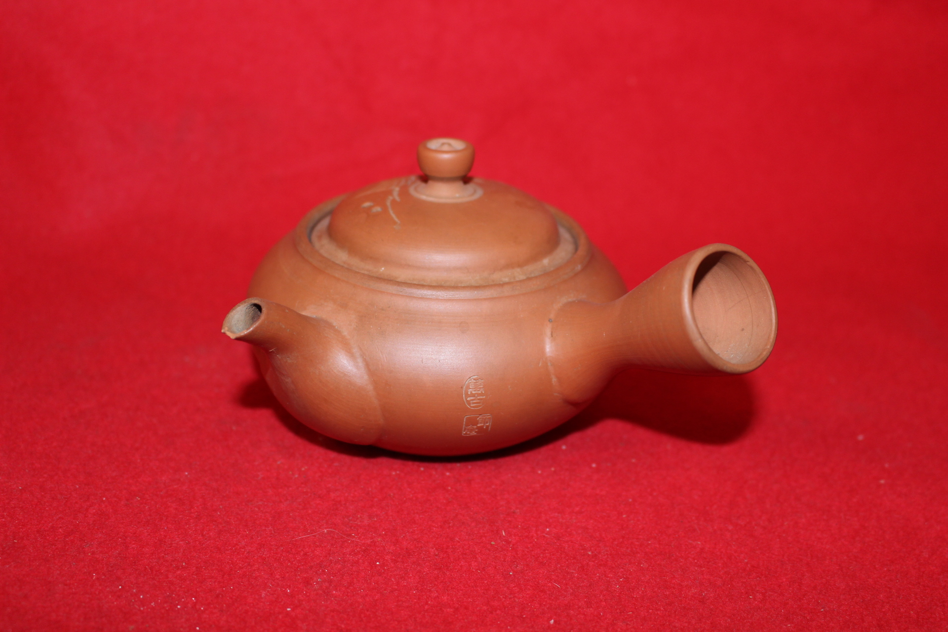 자사도자기 음각화문 다관