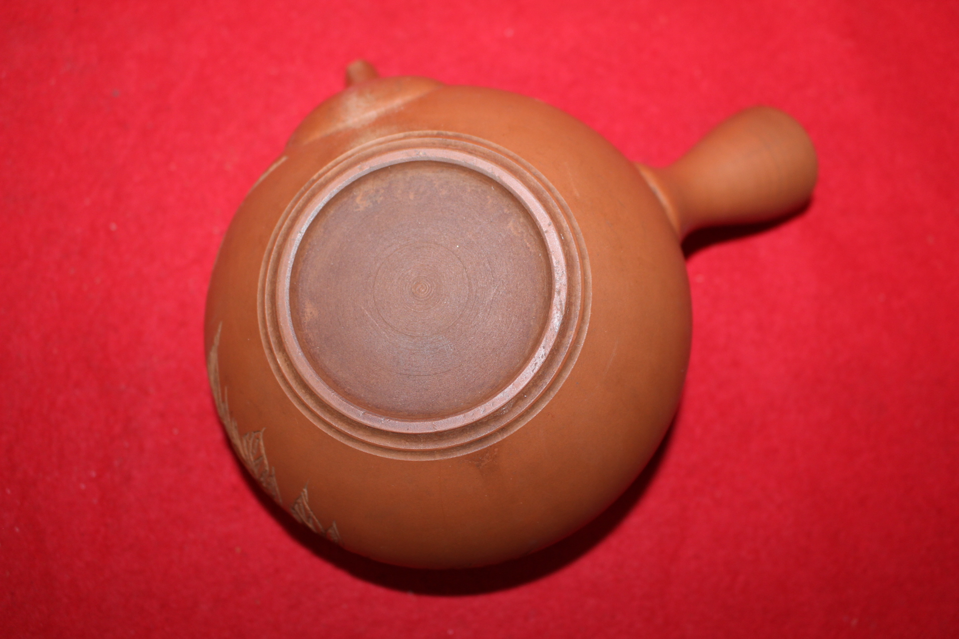 자사도자기 음각화문 다관