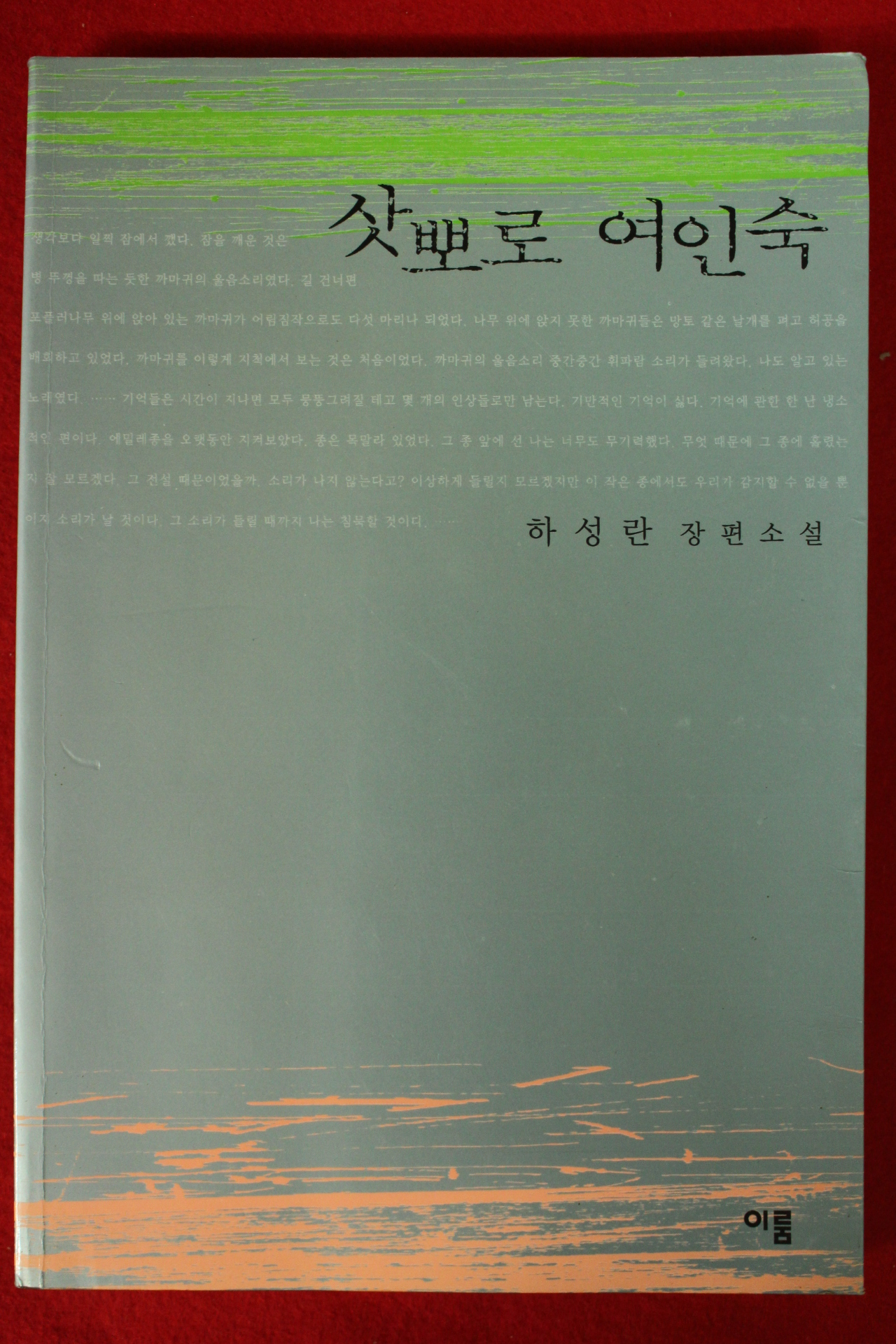 2000년 하성란 장편소설 삿뽀로 여인숙