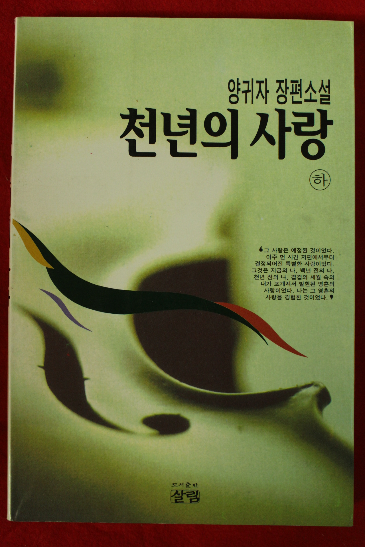 1996년 양귀자 장편소설 천년의 사랑 하권