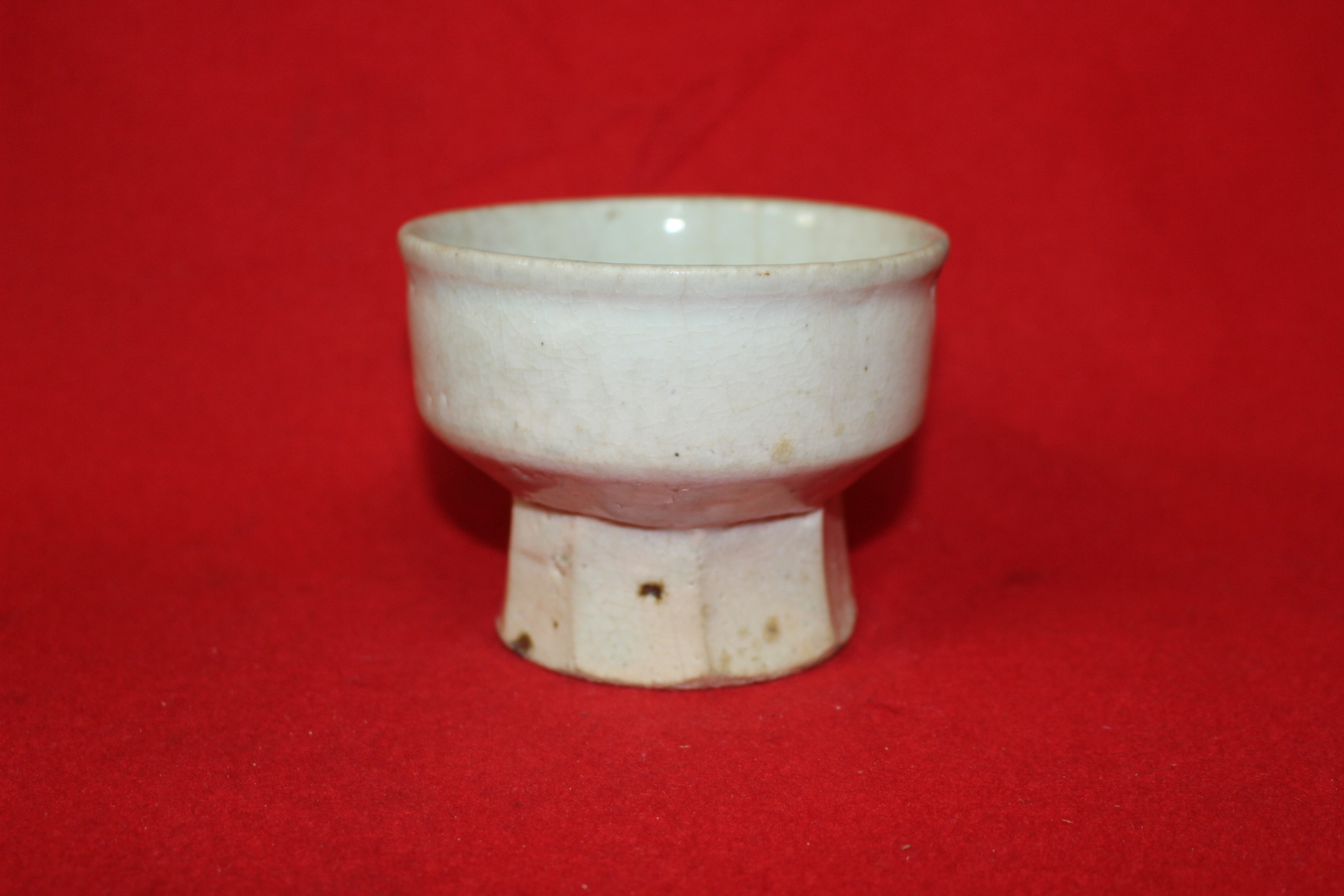 140-조선시대 백자 각진굽높은 자완