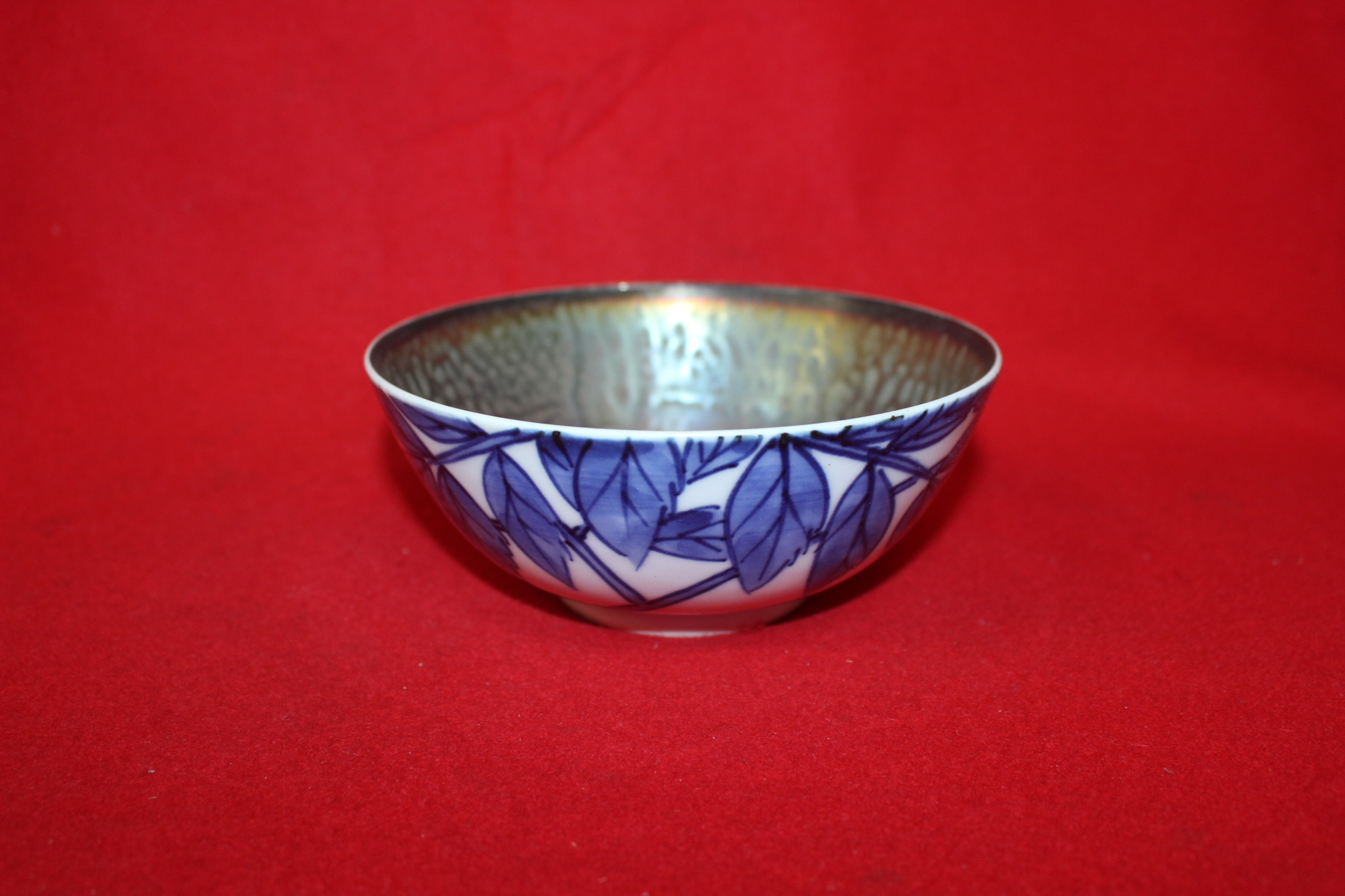 1-청화백자 나뭇잎문 은채 자완