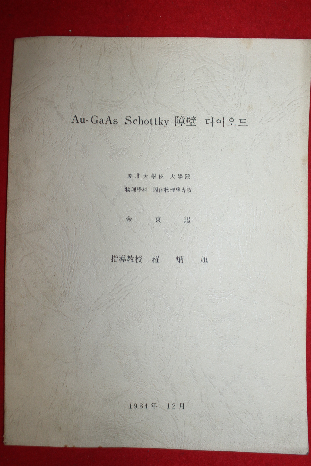 1984년 김동석 다이오드