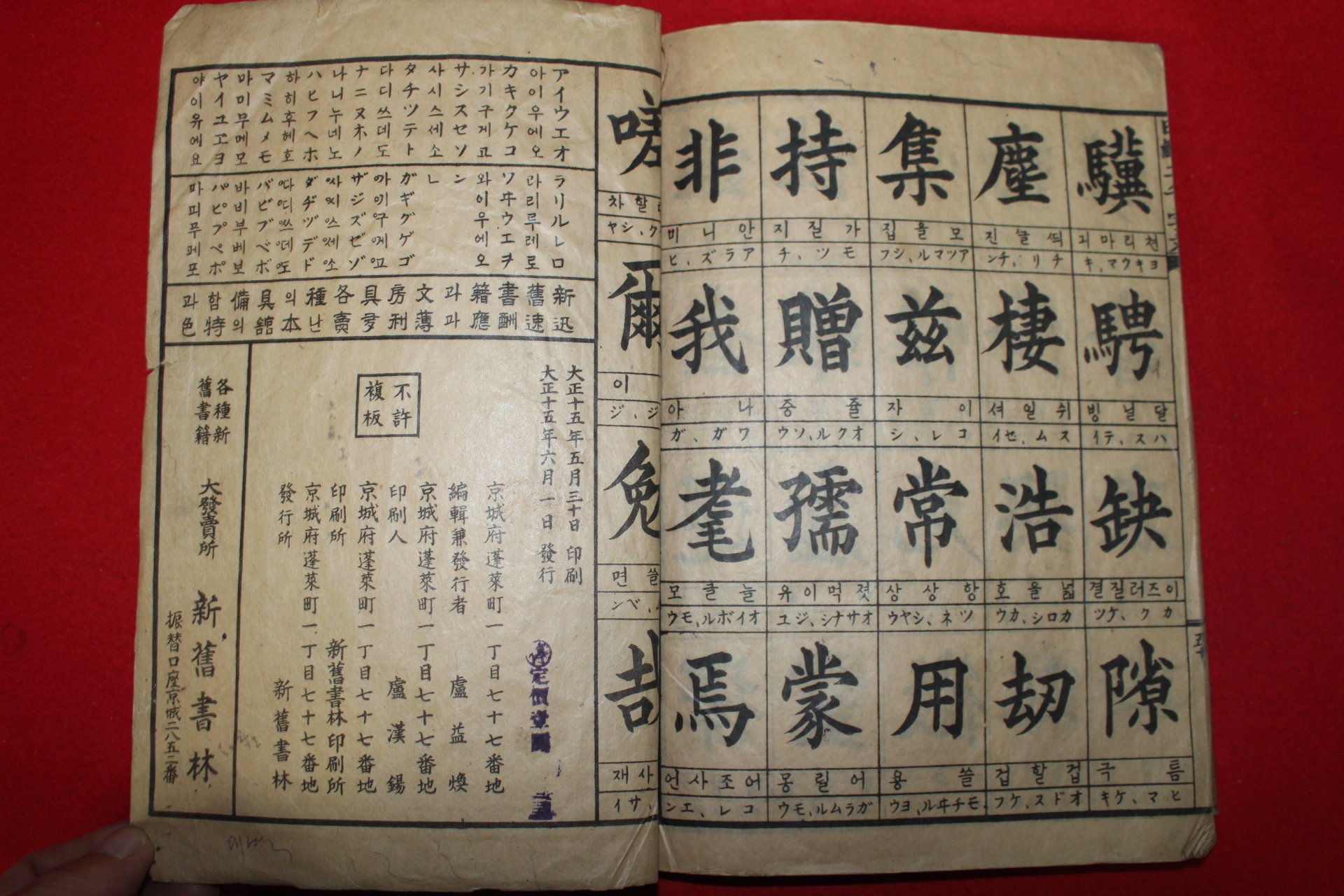 1926년 경성신구서림간행 훈몽일선이천자(訓蒙日鮮二千字) 1책완질