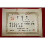 1959년 하성국민학교 졸업장