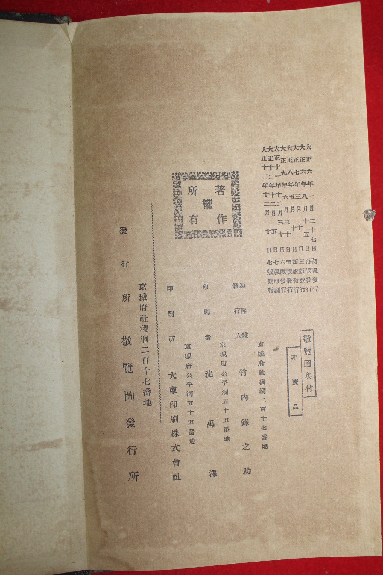 1923년(대정12년) 경성간행 경람도(敬覽圖) 1책완질