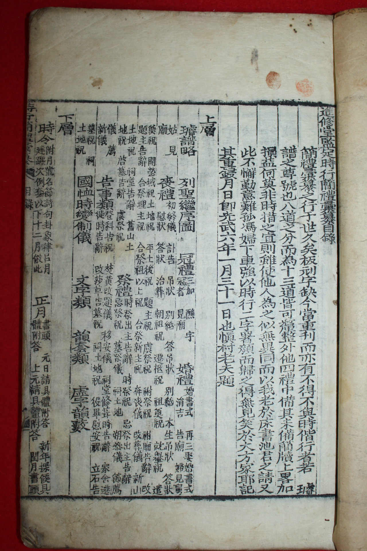 조선시대 목판본 간례휘찬(簡禮彙纂) 1책완질