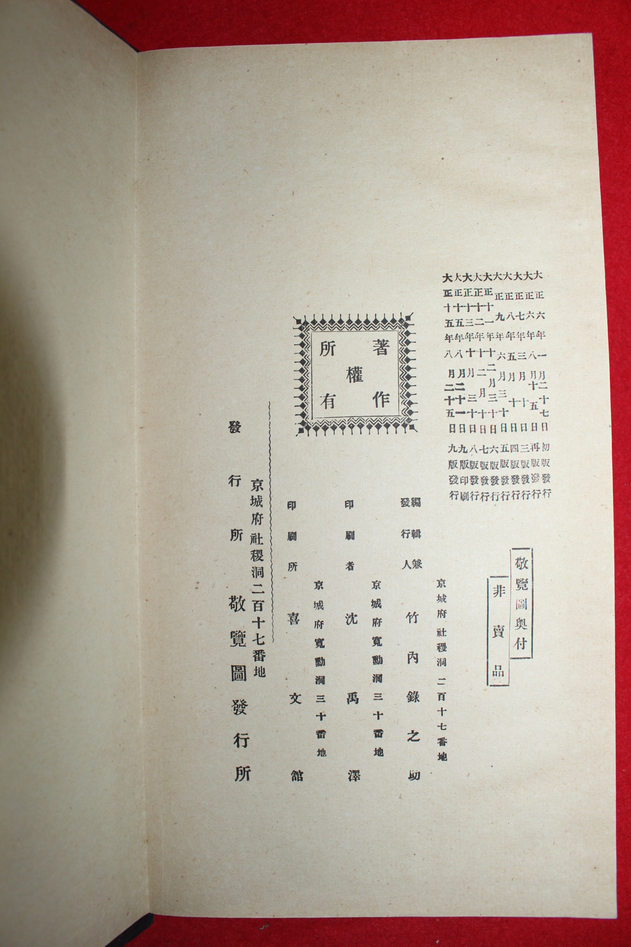 1926년(대정15년) 경성간행 경람도(敬覽圖) 1책완질