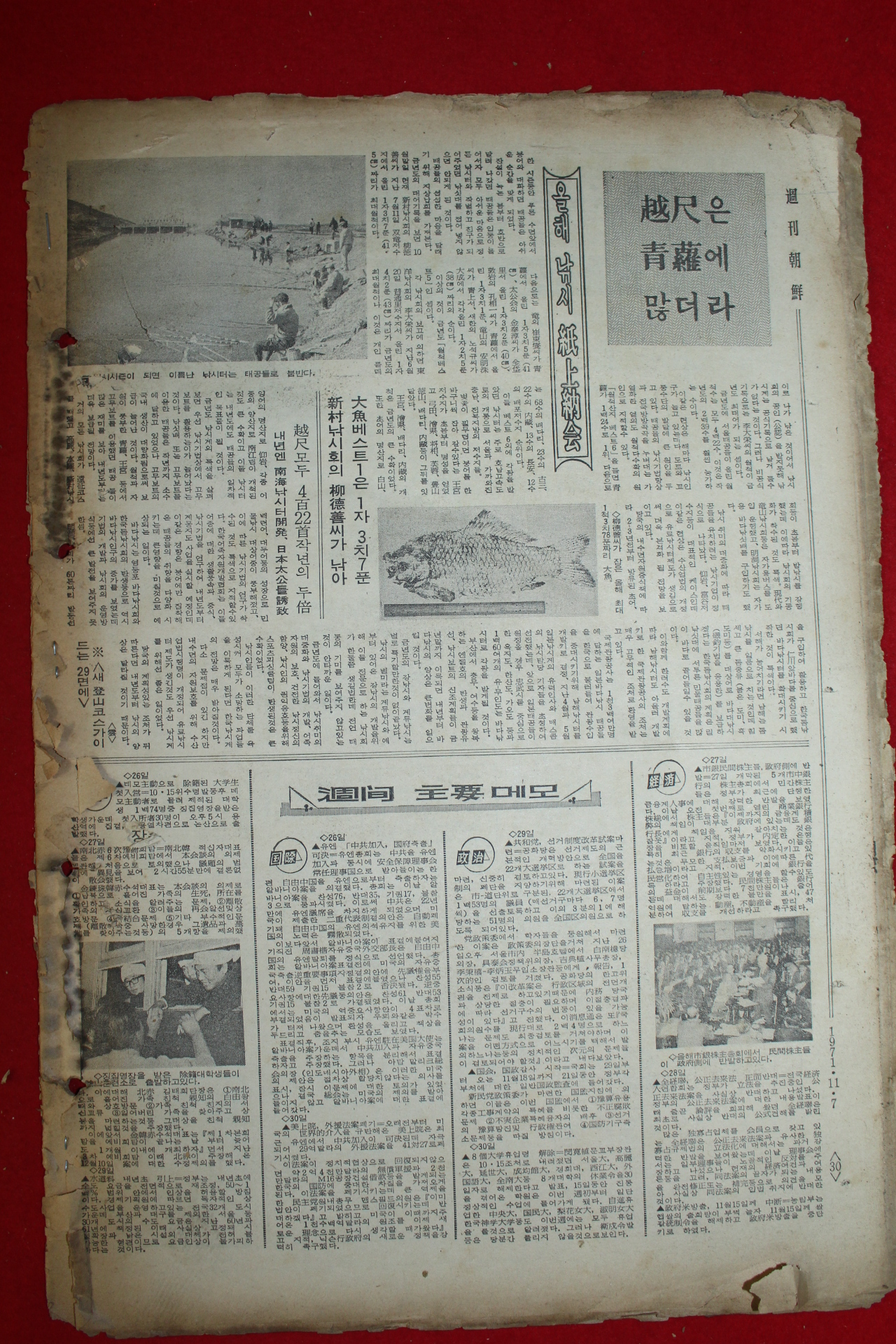 1971년 주간조선 11월7일자