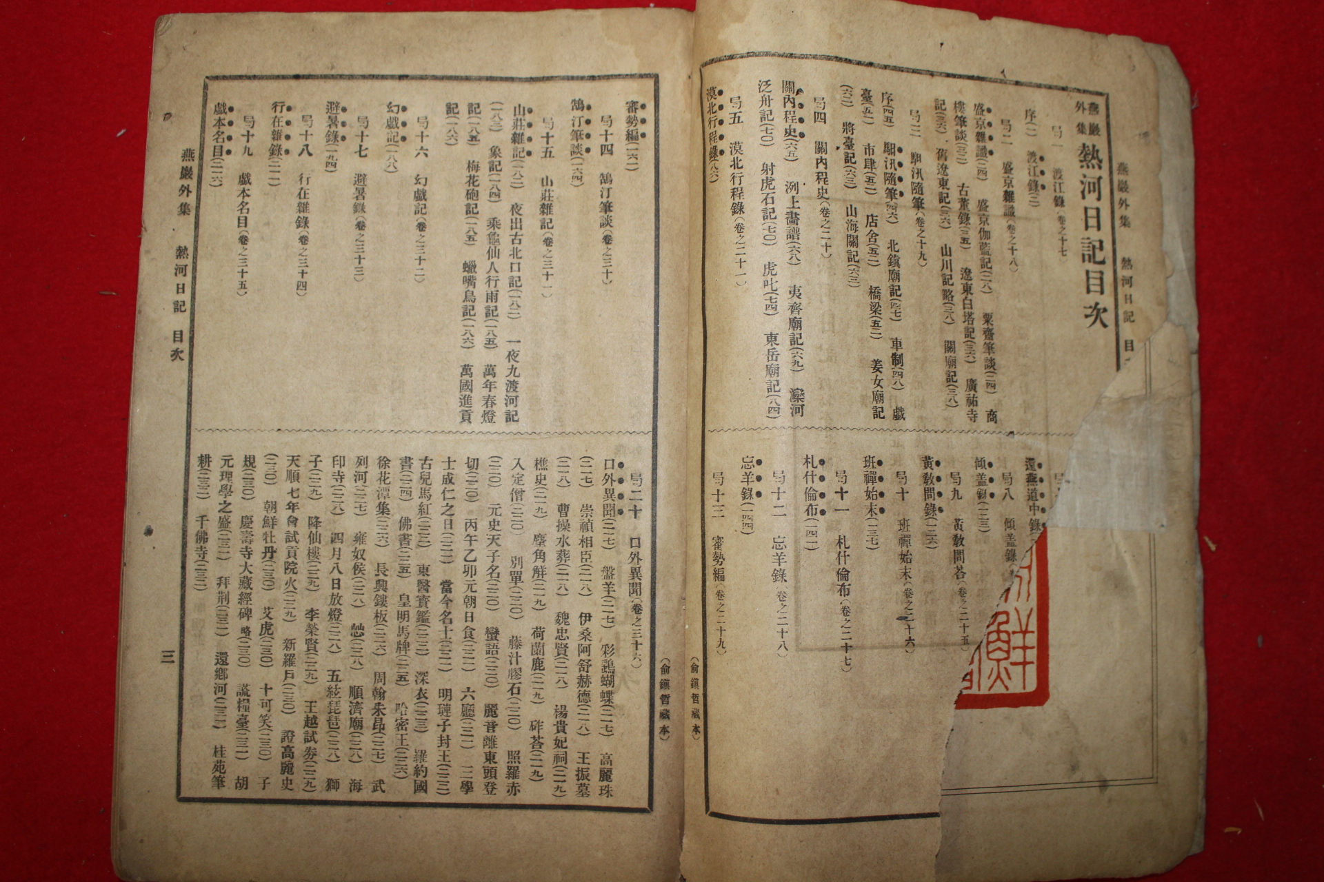 1911년 열하일기(熱河日記) 1책완질