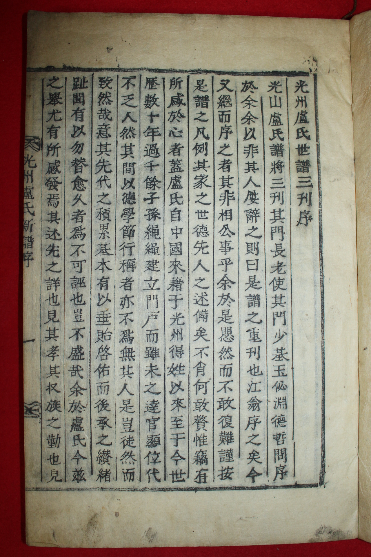1870년 목활자본 광주노씨세보(光州盧氏世譜) 2책