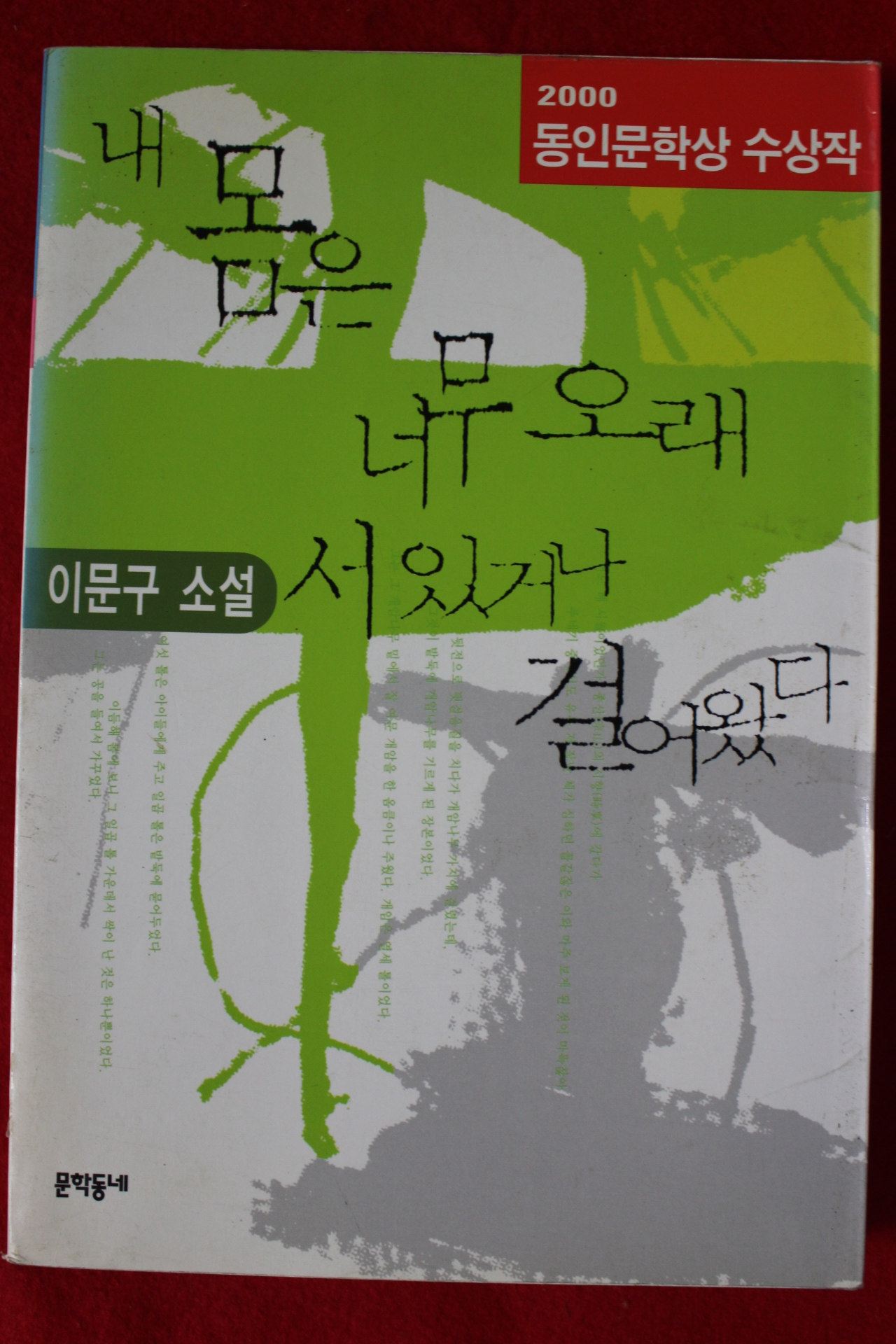 2000년 이문구 소설 내 몸은 너무 오래 서있거나 걸어왔다