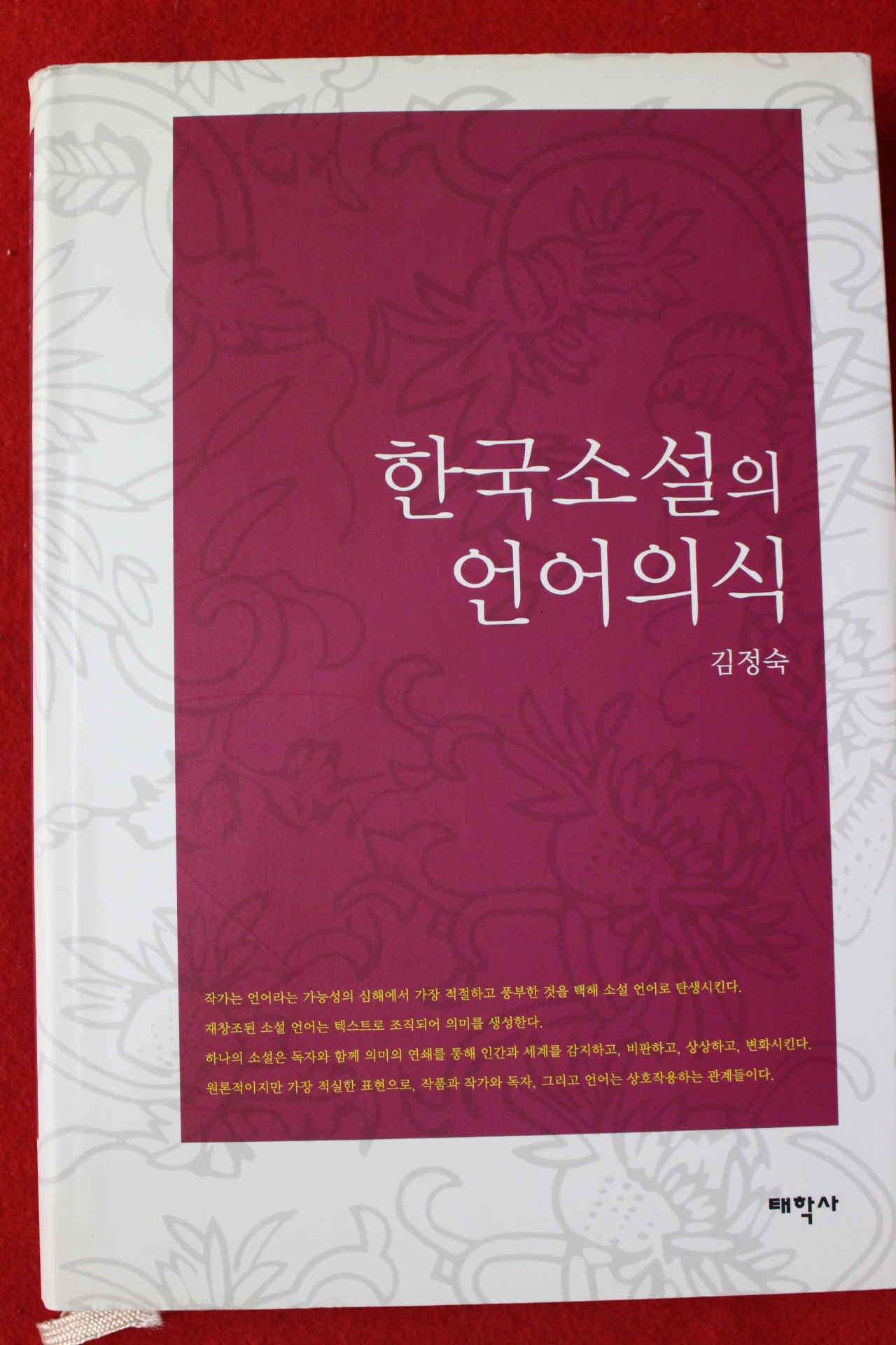 2009년초판 김정숙 한국소설의 언어의식