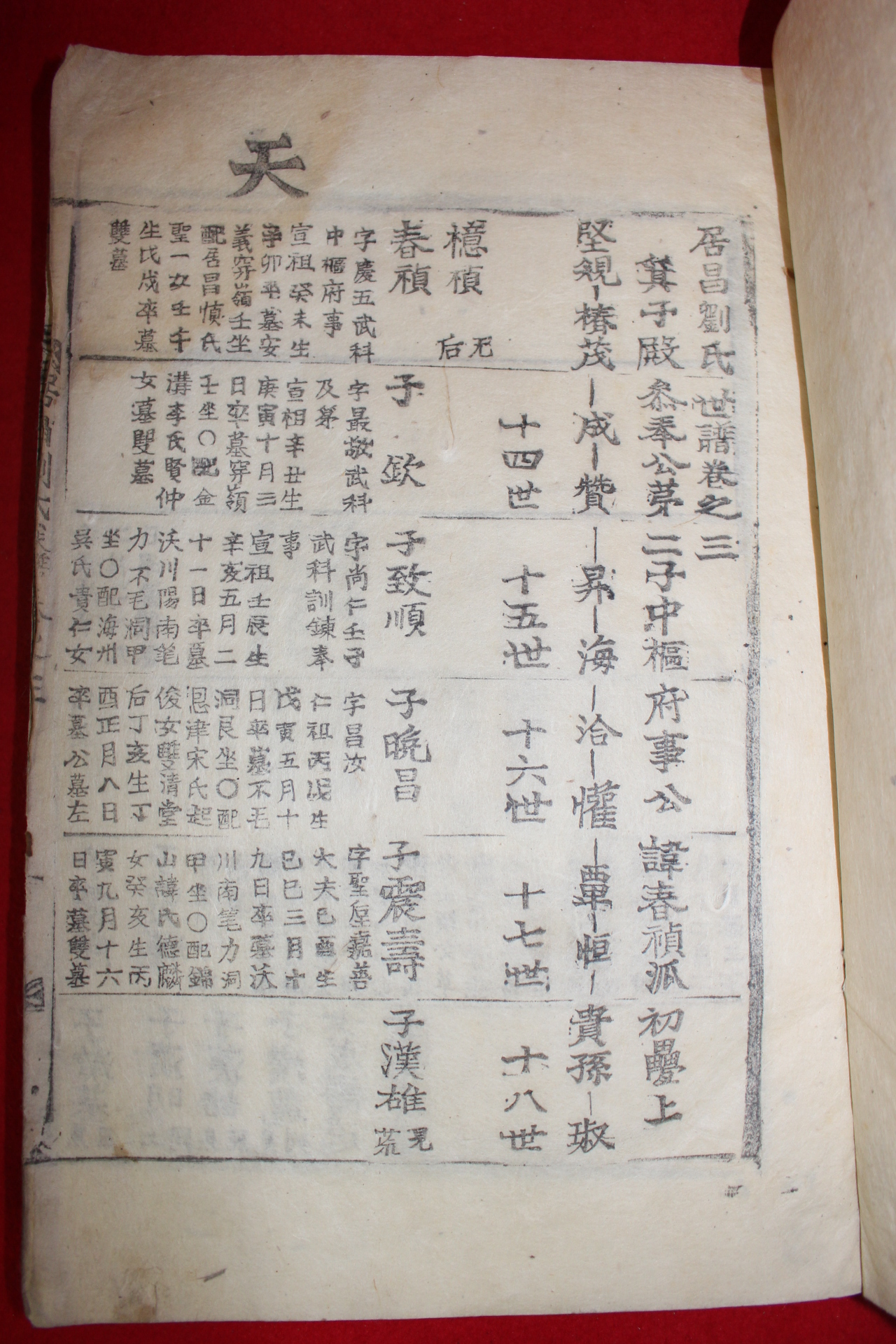 1911년(重光大淵獻) 목활자본 거창류씨세보(居昌劉氏世譜) 7권5책완질