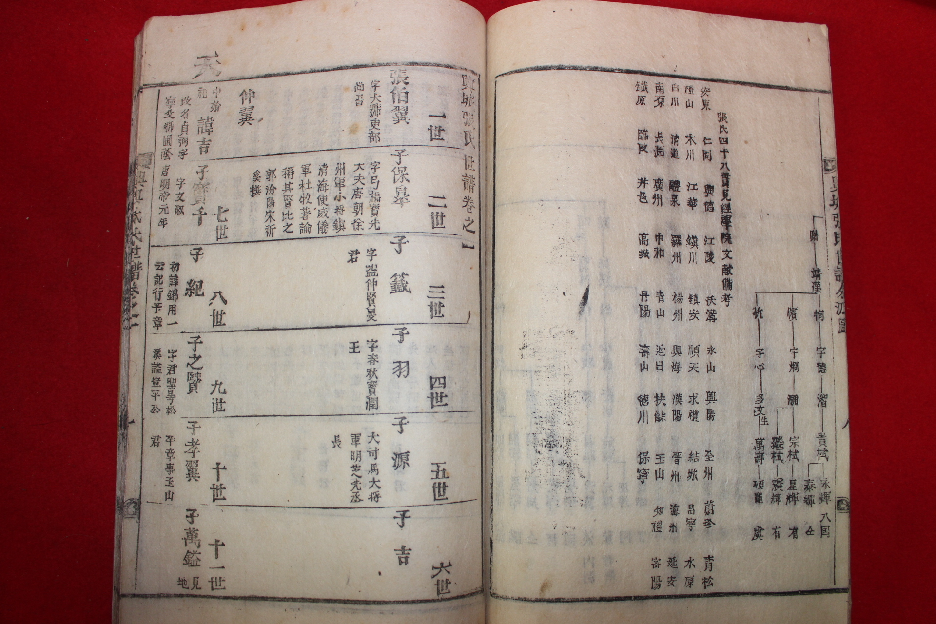 1914년 목활자본 흥성장씨세보(興城張氏世譜),부록 12책완질