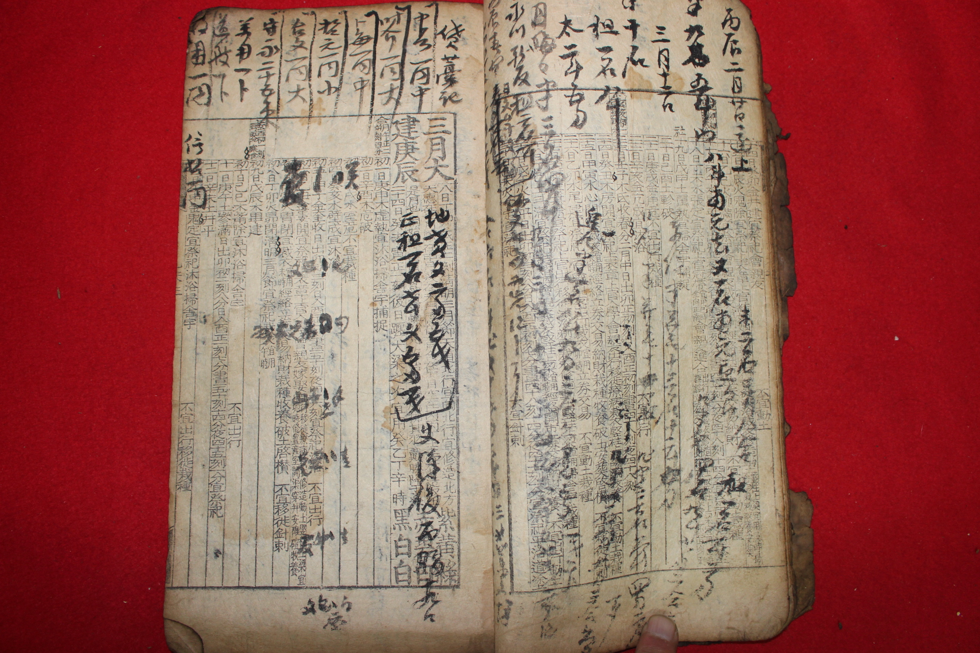 1835년 대청도광십오년세차을미시헌서(大淸道光十五年歲次乙未時憲書)