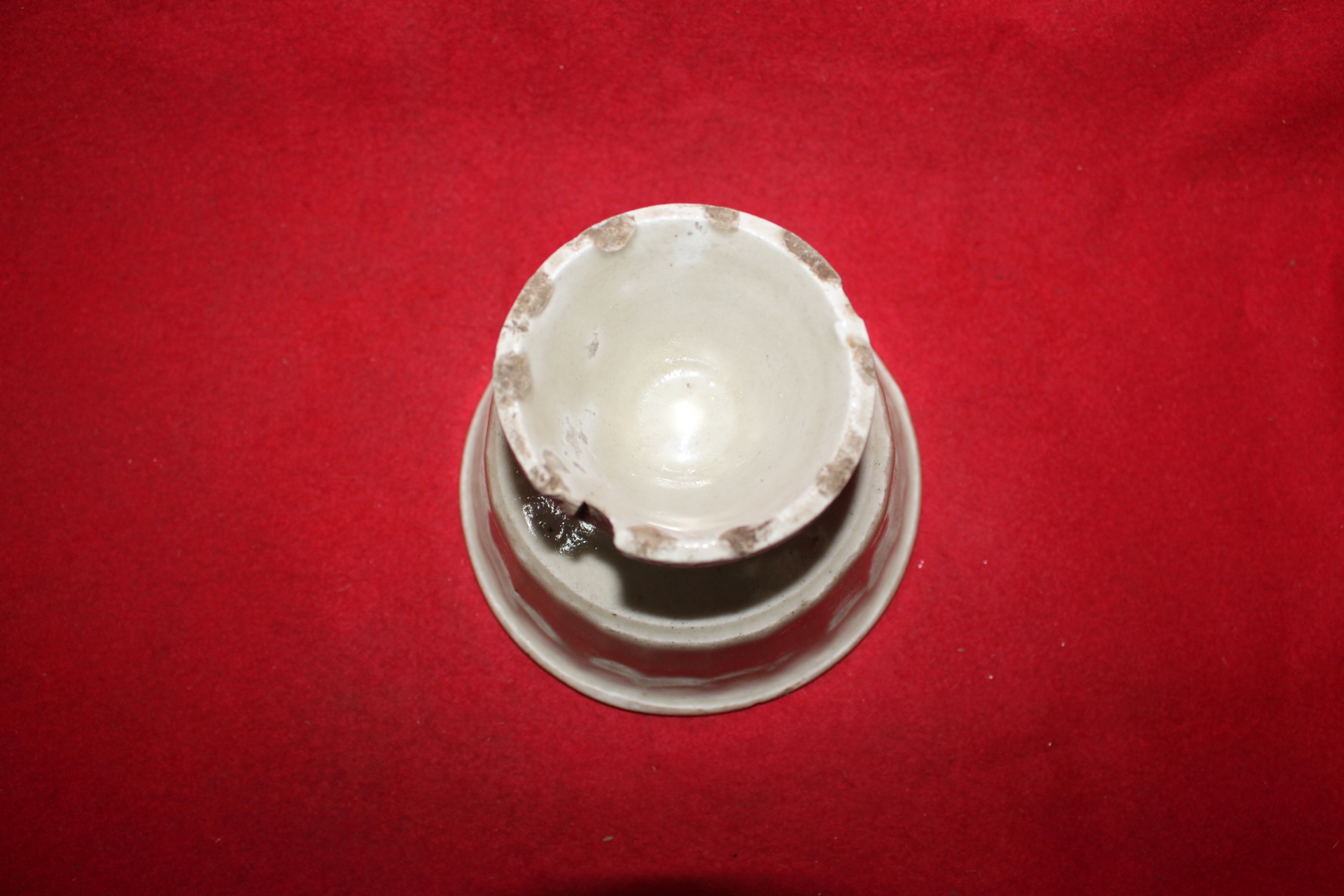 15-조선시대 백자 각진굽다리잔