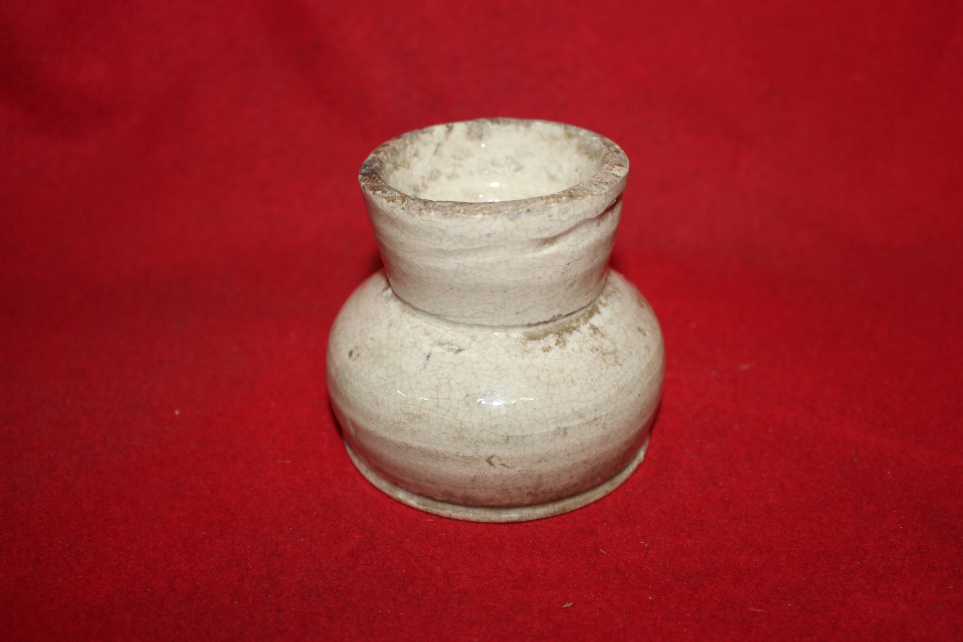 132-조선시대 백자 굽다리오목잔