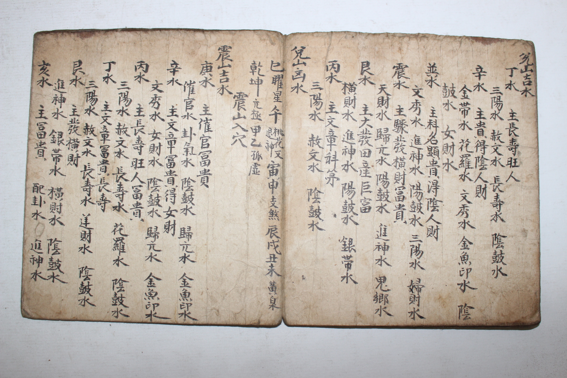 조선시대 수진필사절첩본 인자수지(人子須知) 1책