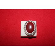 32-티벳 백동으로된 보석이 장식된 반지