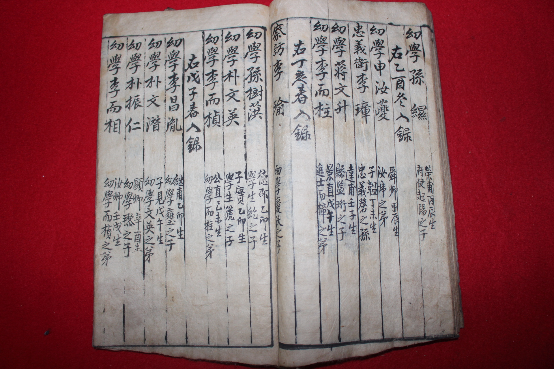 선초에서 1638년까지 밀양출신 391인이 수록된 밀양향선생안(密陽鄕先生案)1책완질