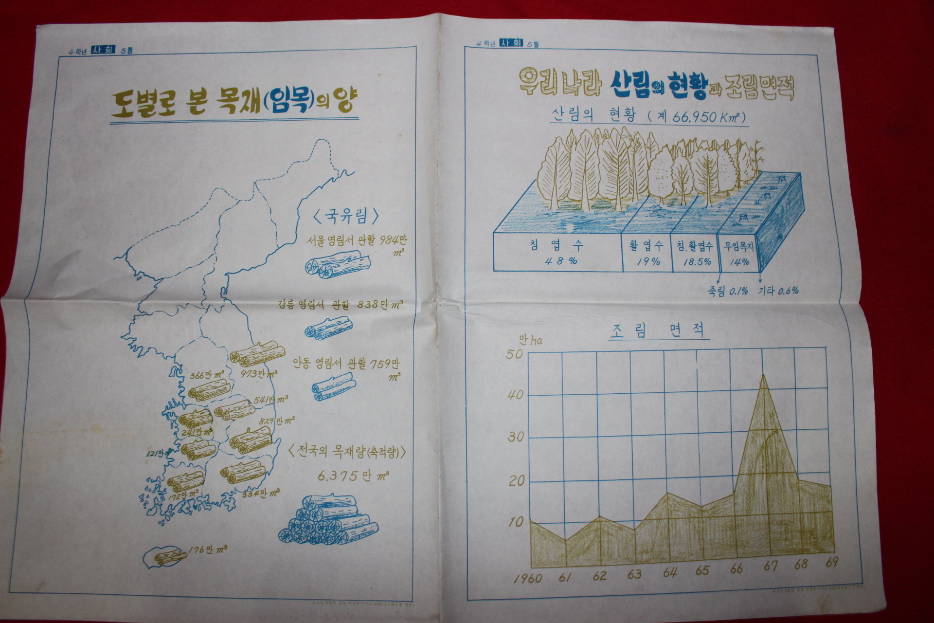 1971년 국민학교 학습게시자료 화보