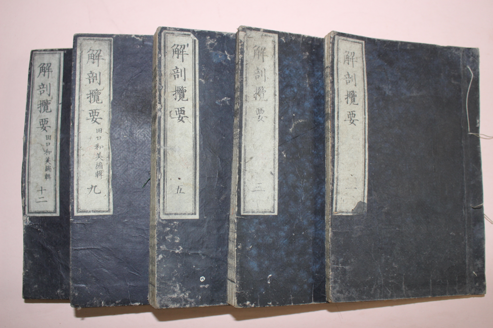 1881년(명치14년) 일본목판본 의서 해부람요(解剖攬要) 5책