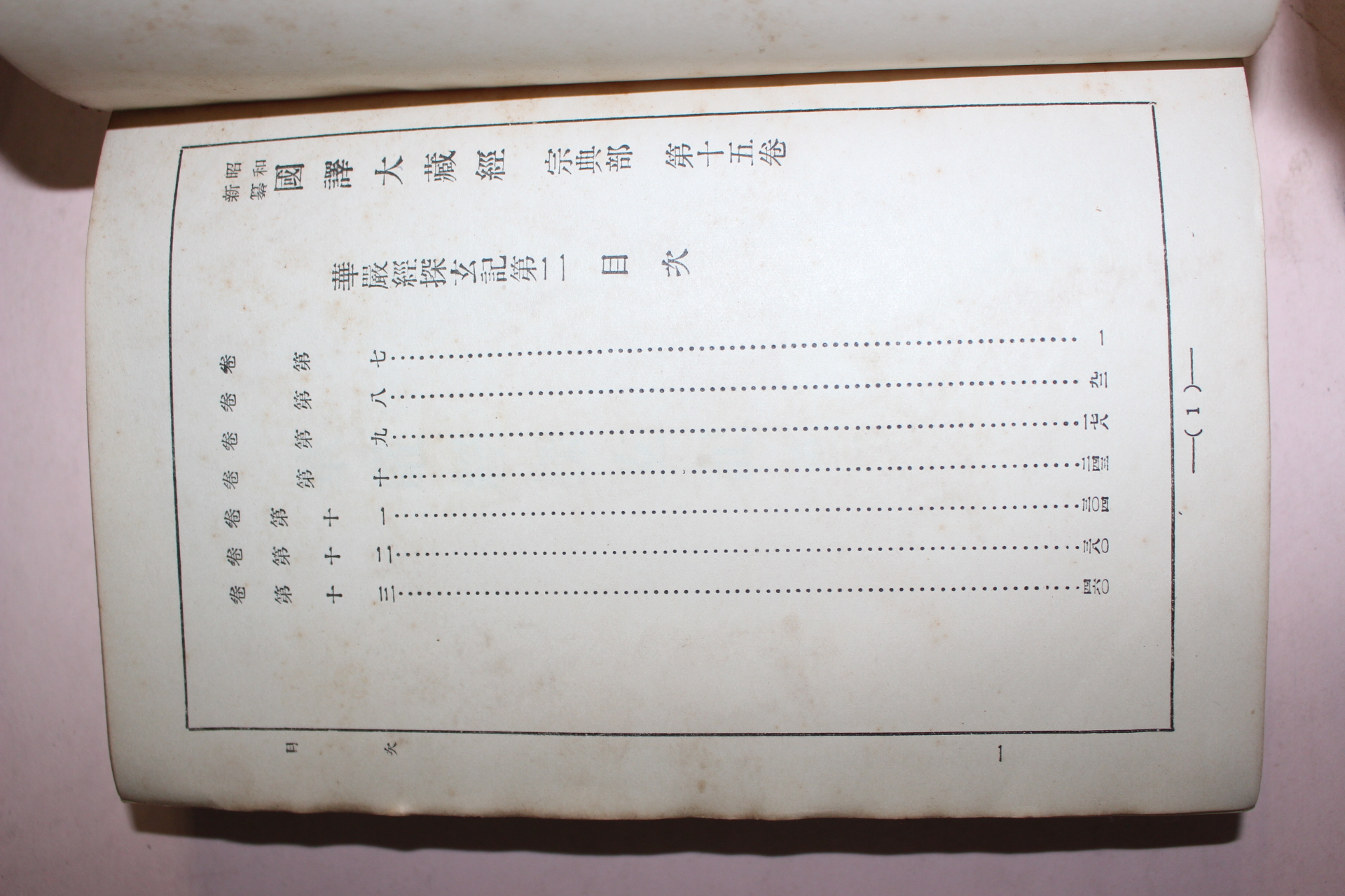 1933년(소화8년) 일본간행 화엄경탐현기(華嚴經探玄記) 중권