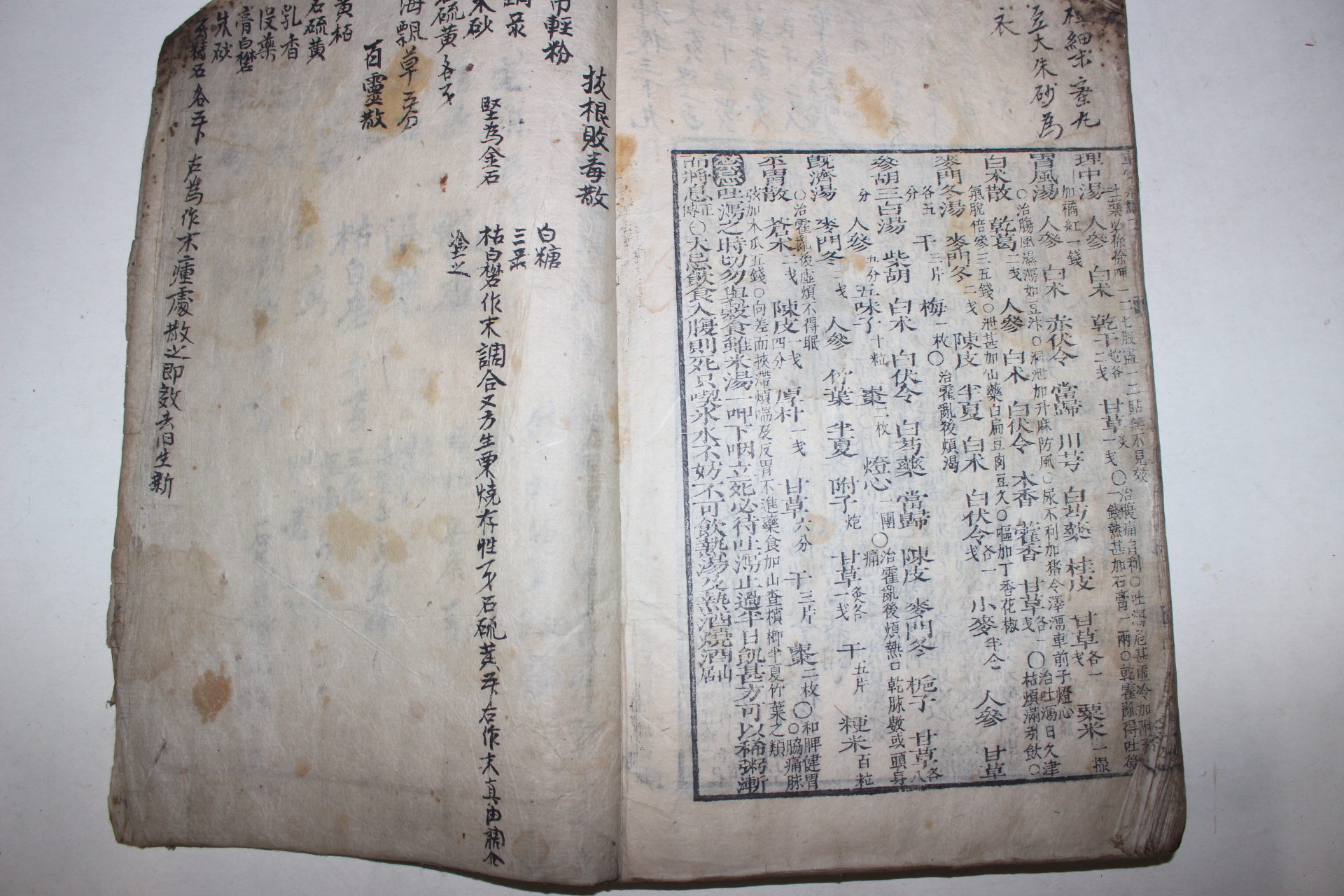 조선시대 목판본의서 중정방약합편(重訂方藥合編) 1책완질