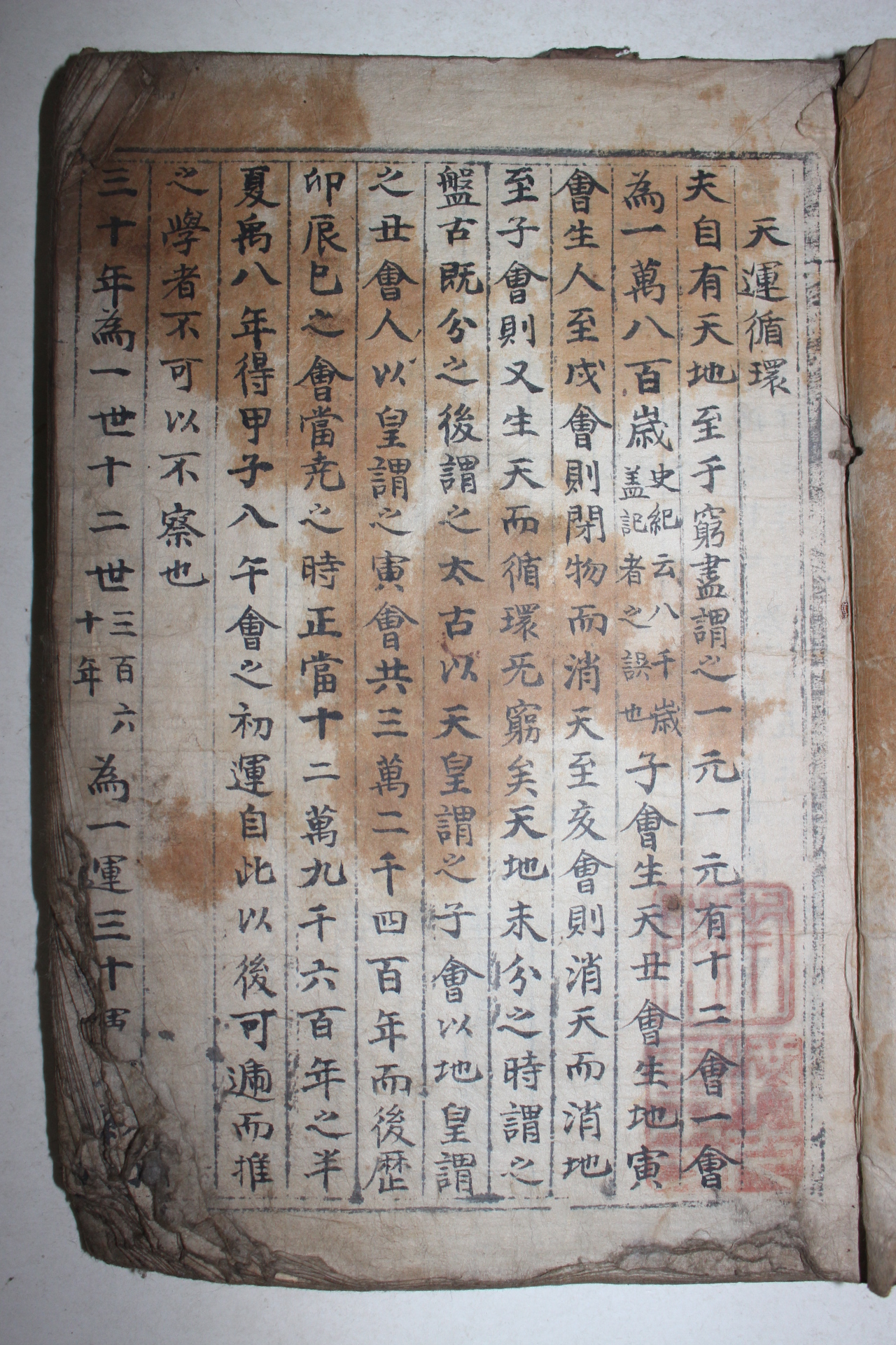 고필사본 조선역사,지리를 수록한 천운순환(天運循環) 1책완질