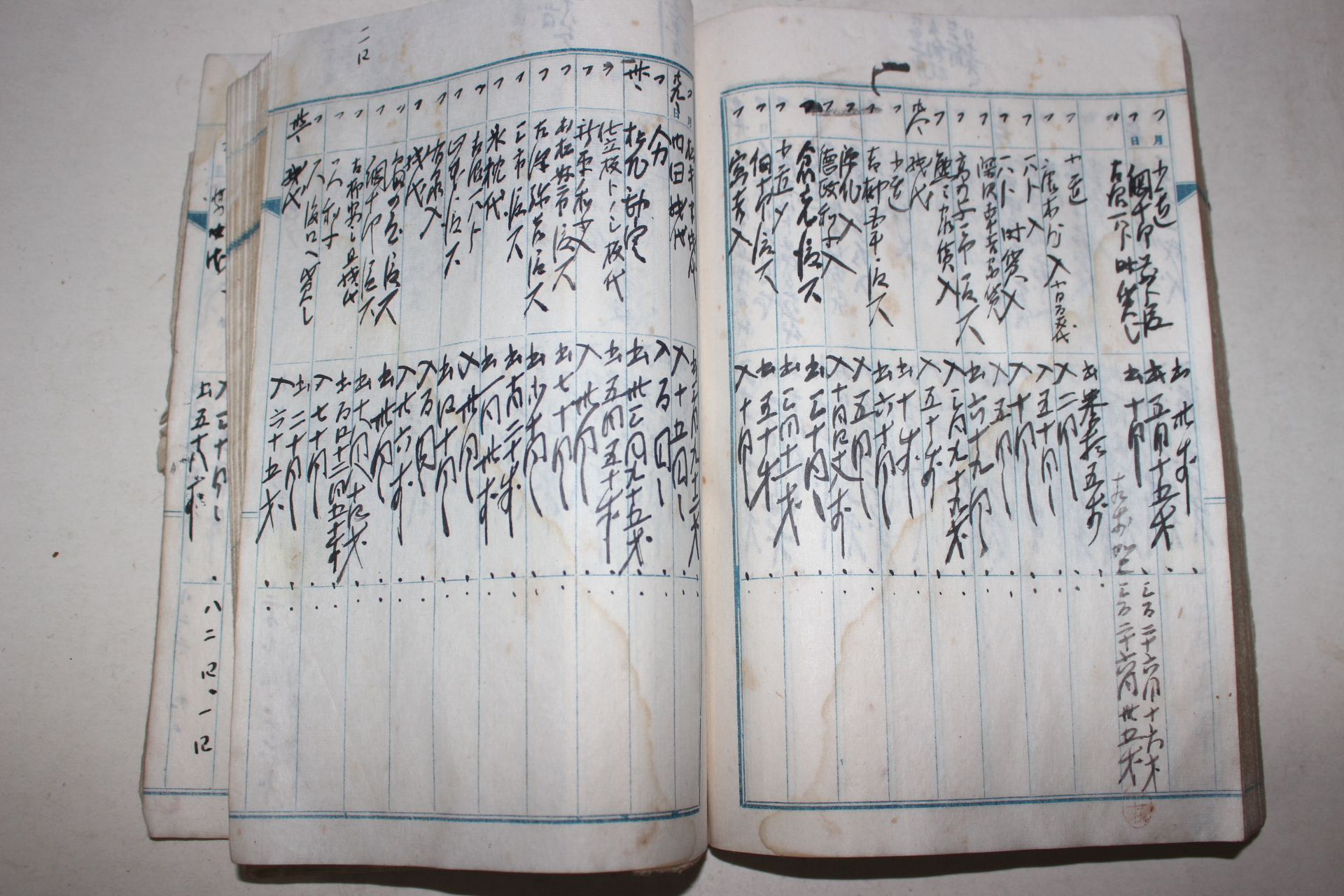 1920년(대정9년) 필사본 200장이상 분량의 출납부