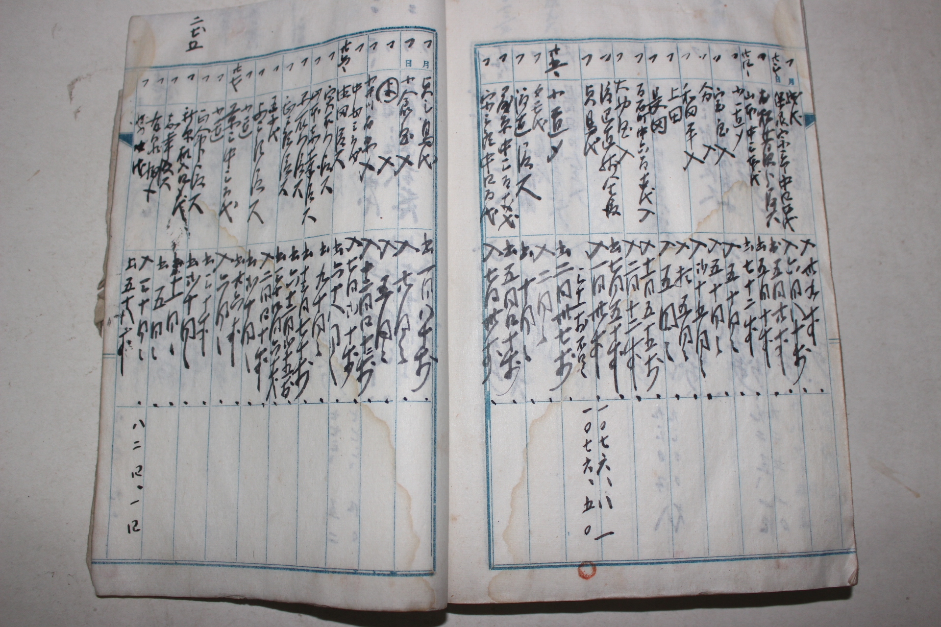 1920년(대정9년) 필사본 200장이상 분량의 출납부